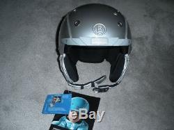 New Bogner Ski Helmet, Pure Platinum, Size M, Retail $699