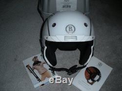 New Bogner Ski Helmet, Pure White, Size M, Retail $599