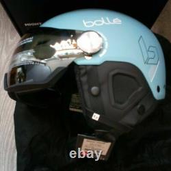 New Bolle Might Visor Ski/Snowboard Helmet Size L 55-59cm Matte Storm Blue