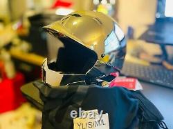 New Ruroc RG1-DX Chrome Asian Fit Ski Snowboard Helmet with Goggles M/L Medium