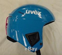 New Uvex Race + Plus Ski Snowboard Racing Helmet Cyan/pink 53-54 CM Fis Approved