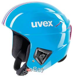 New Uvex Race + Plus Ski Snowboard Racing Helmet Cyan/pink 56-57 CM Fis Approved