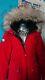 New Look Ski Jacket Skiing Fur Coat Snowboard Hood Snowboarding S 8 Women Red 36