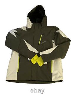 Nwt-spyder Men's Chambers, Gore-tex Insulated Ski Jacket, Logo, M, White/dark Green