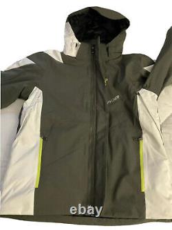 Nwt-spyder Men's Chambers, Gore-tex Insulated Ski Jacket, Logo, M, White/dark Green