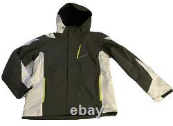 Nwt-spyder Men's Chambers, Gore-tex Insulated Ski Jacket, Logo, M, White/dark Green