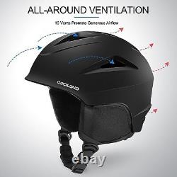 Odoland Ski Helmet with VLT 18% Ski Goggles for Skiing and Snowboard, Light
