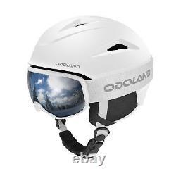 Odoland Ski Helmet with VLT 18% Ski Goggles for Skiing and Snowboard, Light W