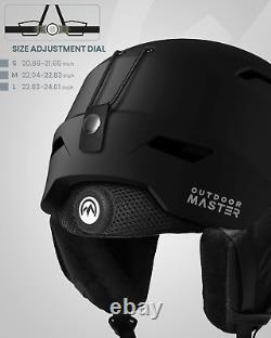 Outdoormaster Ski Helmet Set, Snowboard Helmet With Glasses For Adults 12 Vent