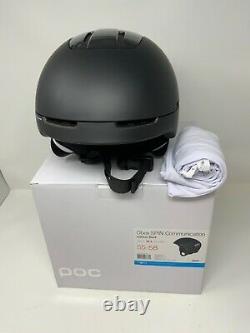 POC Obex Spin Communication Uranium Black Size M-L 55-58 Ski Snowboard Helmet Ne