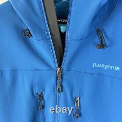 Patagonia Jacket Mens L XL Northwall Ski Snow Soft Shell Grid Teal Blue READ