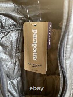 Patagonia Micro Puff Hoody Men's Medium Forge Grey New with tags