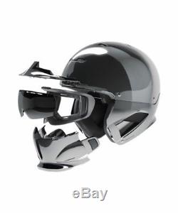 RuRoc RG1-DX Chrome XL Ski/Snowboard Helmet with Weather Lens Pack/Case
