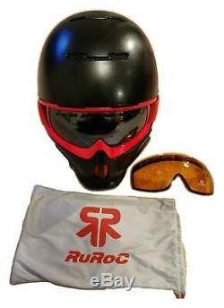 Ruroc Black/Red RG1 Ski/Snowboarding Helmet M/L