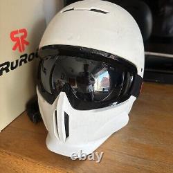 Ruroc RG1 And Goggles Combo White Black Uk M Snowboard Skiing Helmet