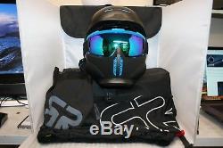 Ruroc RG1-DX BLACK ICE Helmet With Goggles & Bags! Size M/L