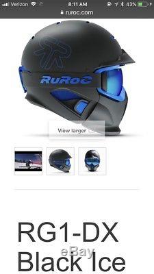 Ruroc RG1-DX BLACK ICE Ski/Snowboard Helmet, Size M/L, 2016/2017, NIB withTags