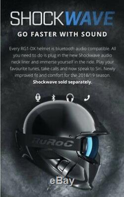 Ruroc RG1-DX Core Ski/Snowboard Helmet, Size M/L, Black Matte, 2018/19 Version