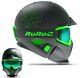 Ruroc Rg1-dx Ski / Snowboard Helm Black Viper Yl/s (54-56cm)