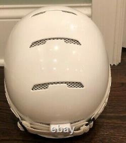 Ruroc RG1-DX Ski Snowboard Helmet White Adult S/YLG GoPro Mount-Great Condition