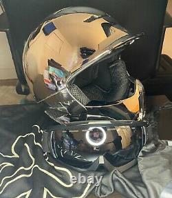 Ruroc RG1-DX Snowboarding Helmet Chrome 20/21 NEW / NEVER USED withBlack Goggles