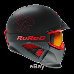 Ruroc Rg1-dx Black Inferno Ski Helmet (m/l) + Inferno Red Magloc Goggles New