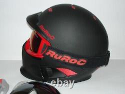 Ruroc Snowboard Ski Helm RG1-DX Schwarz Rot Größe M / L