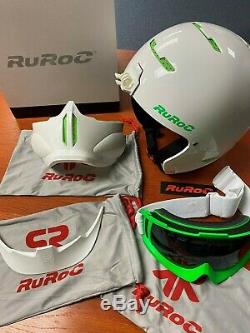 Ruroc White&Green RG1-X Ski/Snowboard Helmet 2014/15 Range FREE SHIPPING