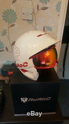 Ruroc rg1-dx inferno sport helmet with goggles white