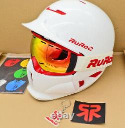 Ruroc weiß rot M/L Ski Snowboard Helm Fullface Helmet Alpin Sport Mode Style