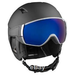 SALOMON Driver+ Ski Helmet Winter Sport Protection Eye Shield BLACK L39919300