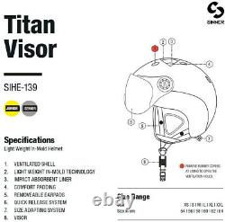 SINNER Titan Ski / Snowboard Unisex Vented Helmet with Visor Goggles, Adjustable