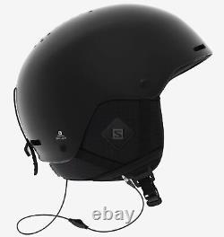 Salomon Brigade+ Audio Mens Helmet Ski Snowboard Snow Black M 56-59cm NEW RP£110