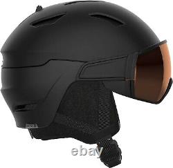 Salomon Driver Access Visor Teen 13+ Snowboard/Ski Helmet Black Small 53-56 New