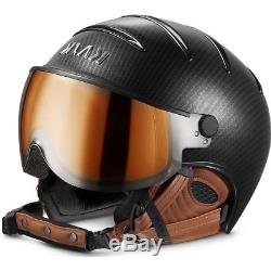Ski Helm Kask Skihelm Elite Pro II Carbon Brown photochromatic #0406 Ski Helm