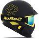 Ski Helm Ruroc Rg1-dx Hazard Schwarz Gelb Matt #0646