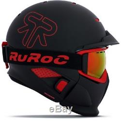 Ski Helm Ruroc RG1-DX Inferno Schwarz Rot Matt #0493