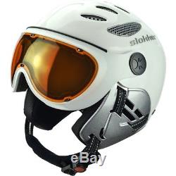 Ski Helm Slokker Skihelm SLK Raider II Weiß-Silber #4167 Ski Helm