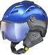 Ski Helmet Cp Visor Camurai Cr Blue Black St, Clear Blue Mirror