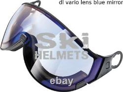 Ski Helmet CP Visor CAMURAI CR BLUE BLACK ST, Clear Blue Mirror