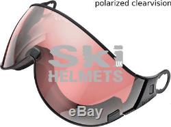Ski Helmet CP Visor CAMURAI SWAROVSKI SHINY BLACK clear silver mirror lens
