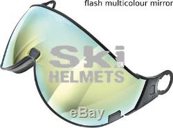 Ski Helmet CP Visor CAMURAI SWAROVSKI SHINY BLACK clear silver mirror lens
