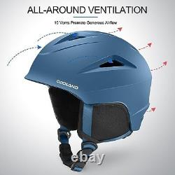 Ski Helmet with VLT 18% Ski Goggles for Skiing & Snowboard Size S(54 -56Cm)Blue