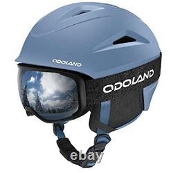 Ski Helmet with VLT 18% Ski Goggles for Skiing and Snowboard, Light