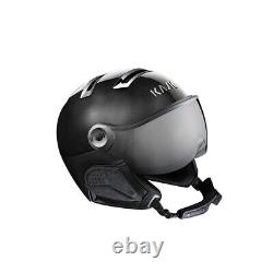 Ski helmet with visor cask chrome visor photochromatic black-silver M 58 cm