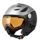 Slokker Balo Ski Helmet With Visor Color Silver-black Size M 58 60 Cm