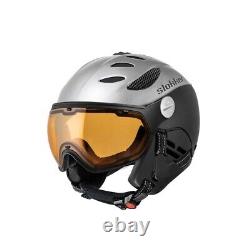 Slokker BALO ski helmet with visor color silver-black size S 55 57 cm