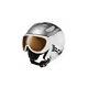 Slokker Balo Ski Helmet With Visor Color Silver-white Size M (58 60 Cm)