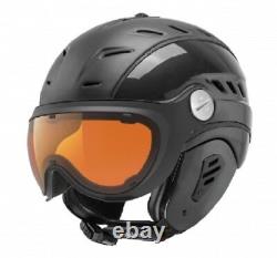 Slokker Bakka Ski Helmet with Visor Color Black Size L (59 61 CM)