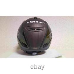 Slokker Bakka ski helmet with visor color wood black size 57 59 cm